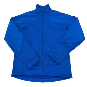 Adidas Sample Blue Full Zip Fleece Jacket Men's Medium Windbreaker Sweatshirt